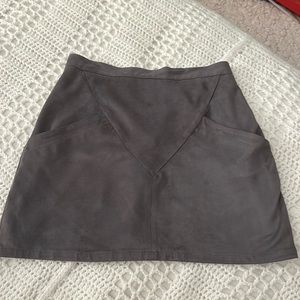 JAASE Handshaped in the Shed grey, suede miniskirt
